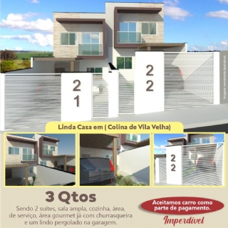 Casa em Colina de Vila Velha!
Pronta para morar!.